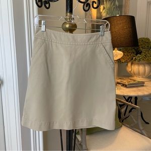Banana Republic Womens 2 Tan Khaki Skirt Stretch Pockets Work Casual EUC